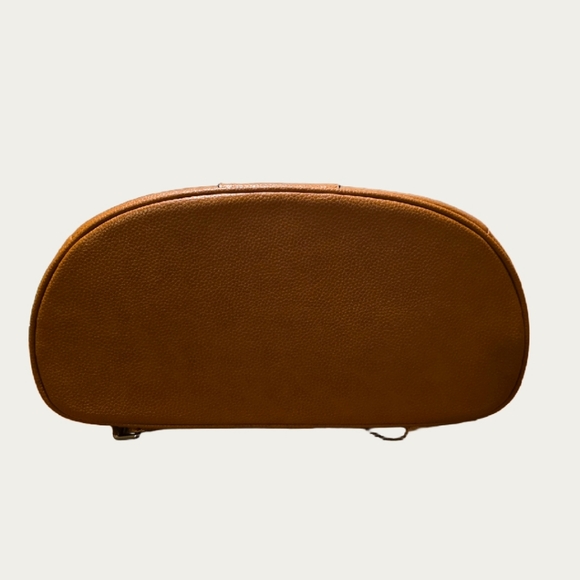 S-ZONE Brown Pebbled Leather Antit-Theft Backpack EUC - Picture 7 of 15